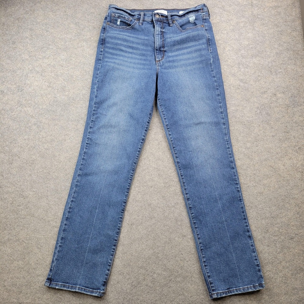Sofia Vergara Jeans Womens 10 Blue Eden 90s Straight High Rise Denim‎ Pants